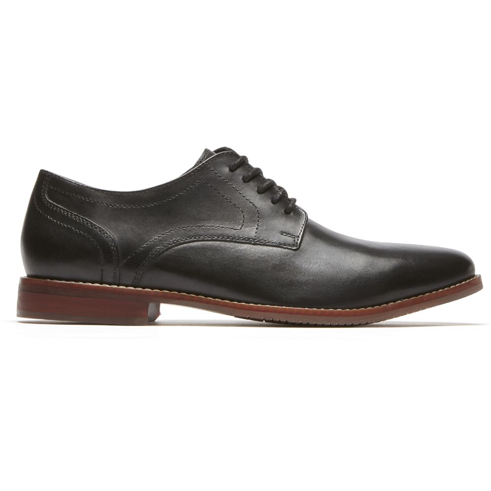 Rockport Canada Style Purpose Plain Toe - Mens Oxfords Black (WKM927645)